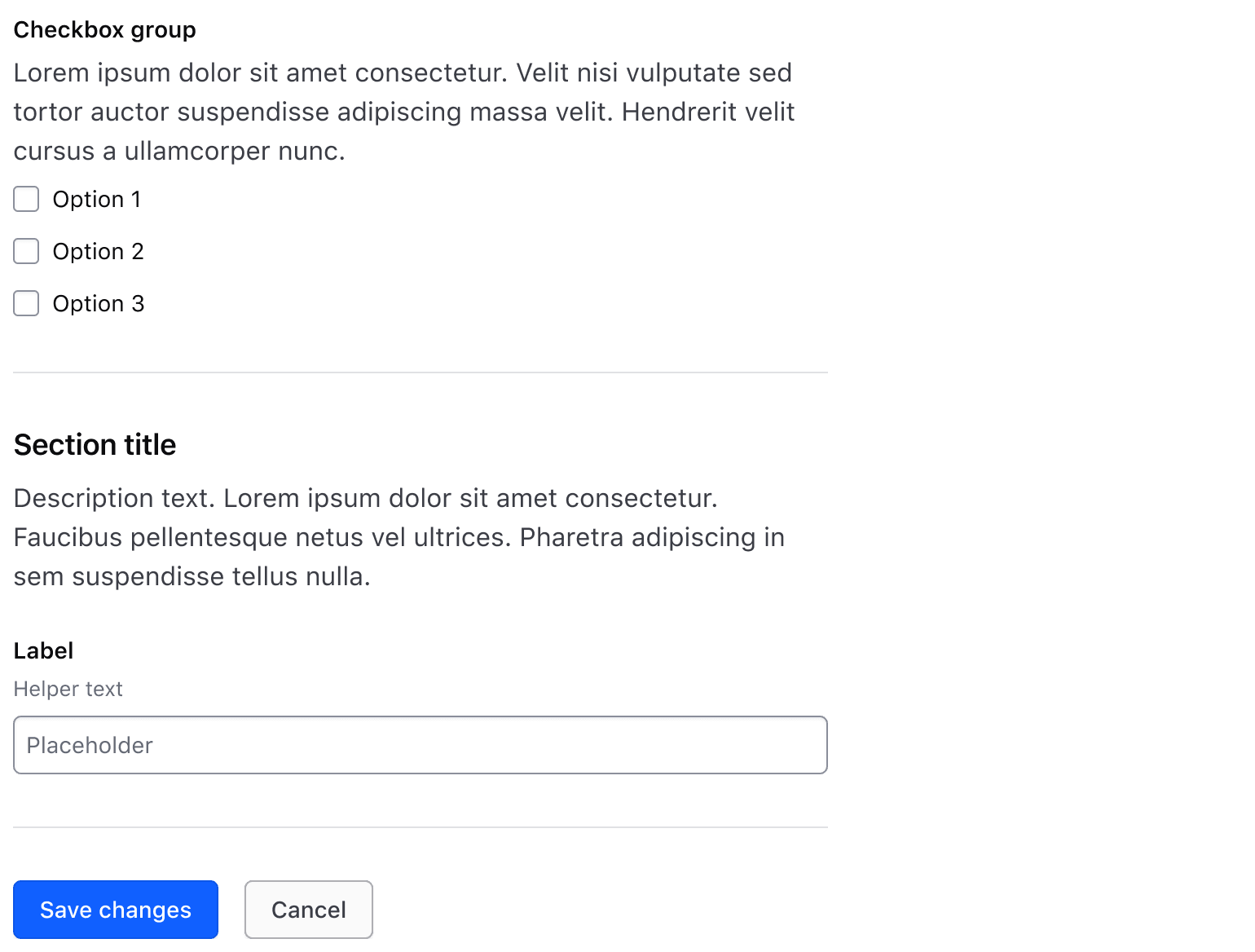 Separator being uses after all the content in a form